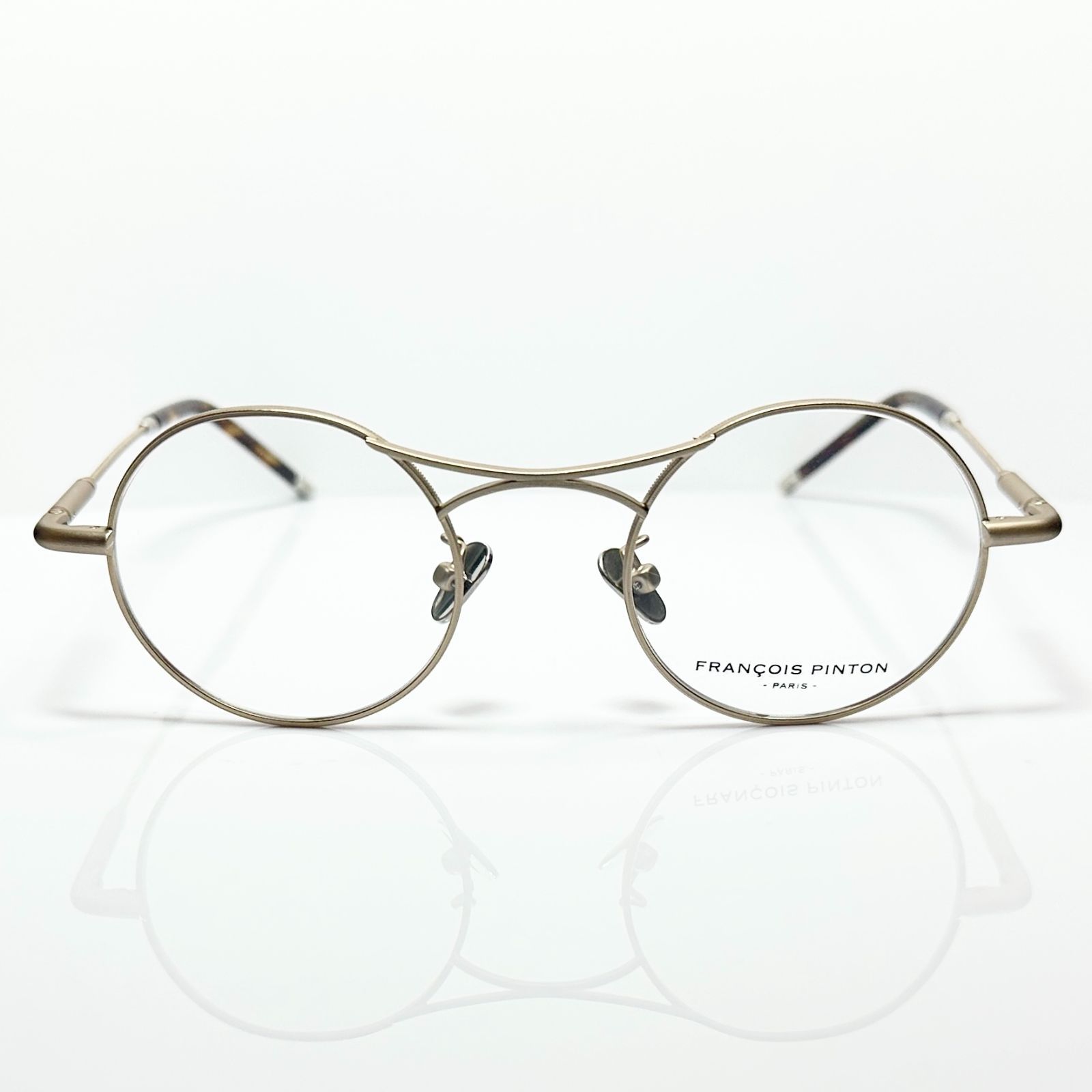 純正新品 フランス製 FRANCOIS PINTON ANTIQUE2 EI 丸メガネ ダブルブリッジ 純正ケース・クロス付き フランソワ パントン Frame France 送料無料