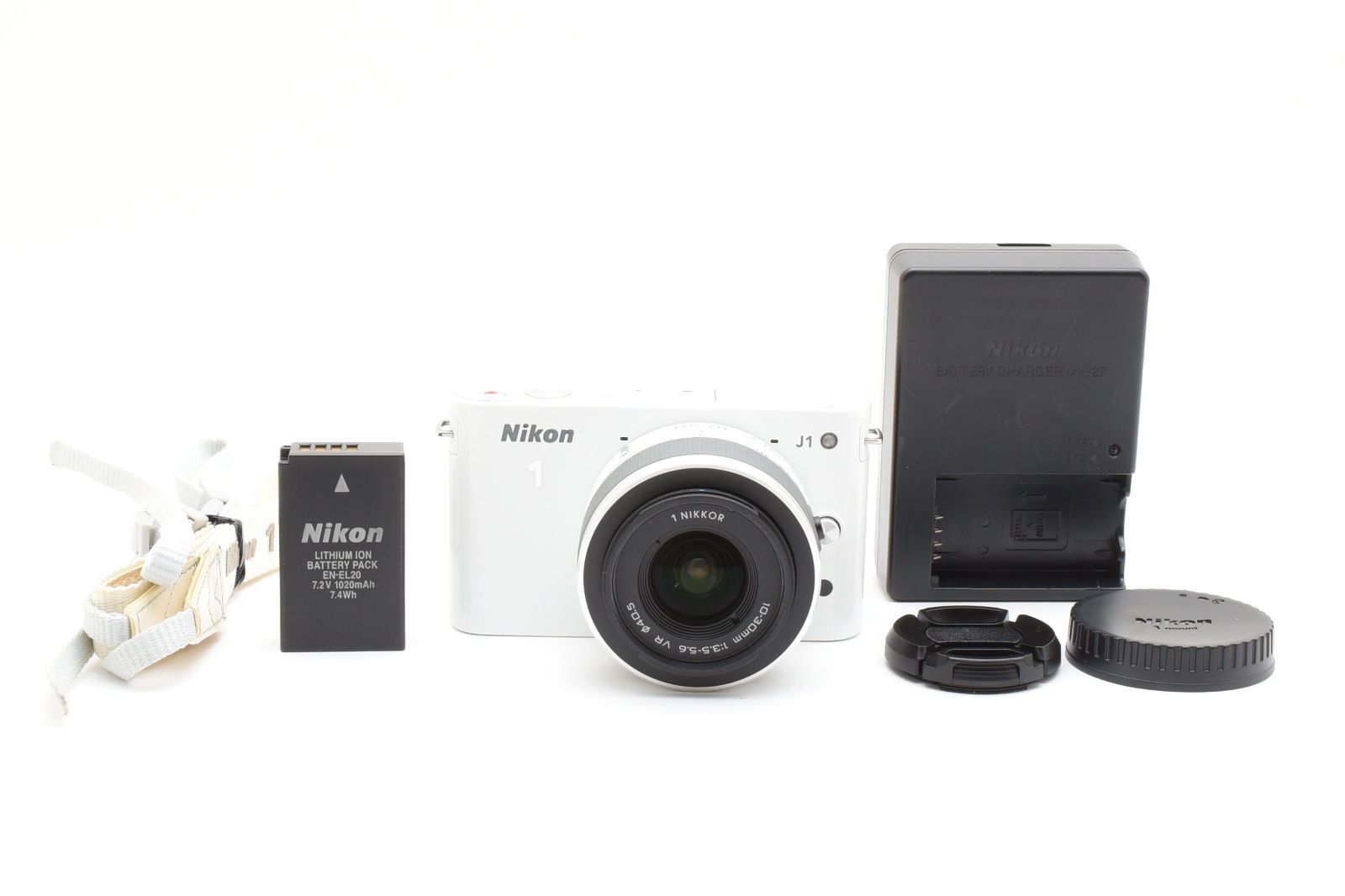 ★希少カラー★ニコン Nikon 1 J1 ホワイト 10-30mm レンズセット★