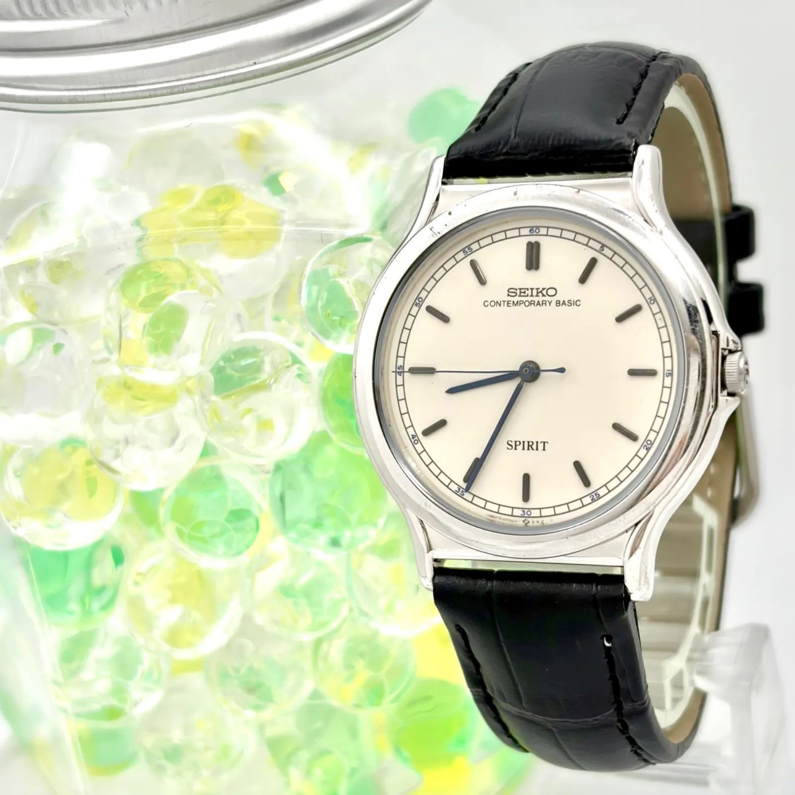 【新品電池】SEIKO セイコー SPIRIT スピリット コンテンポラリー スイープセコンド メンズ 腕時計 シルバー 5S21-7A30 881735 新品ベルト