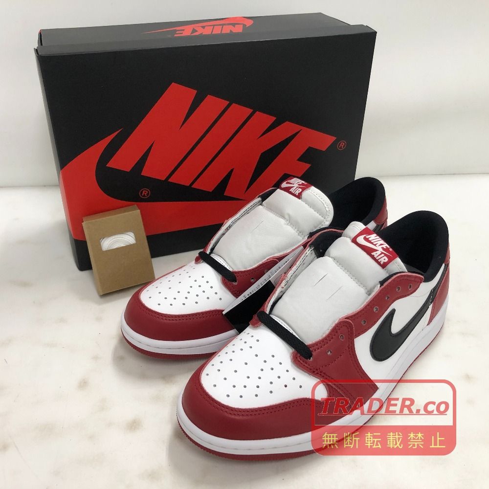 02w25655 ナイキ NIKE AIR JORDAN 1 RETRO LOW OG ホワイト 27.5cm 中国製 メンズ 箱・タグ・替え紐あり スニーカー HQ6998-600 【中古品】