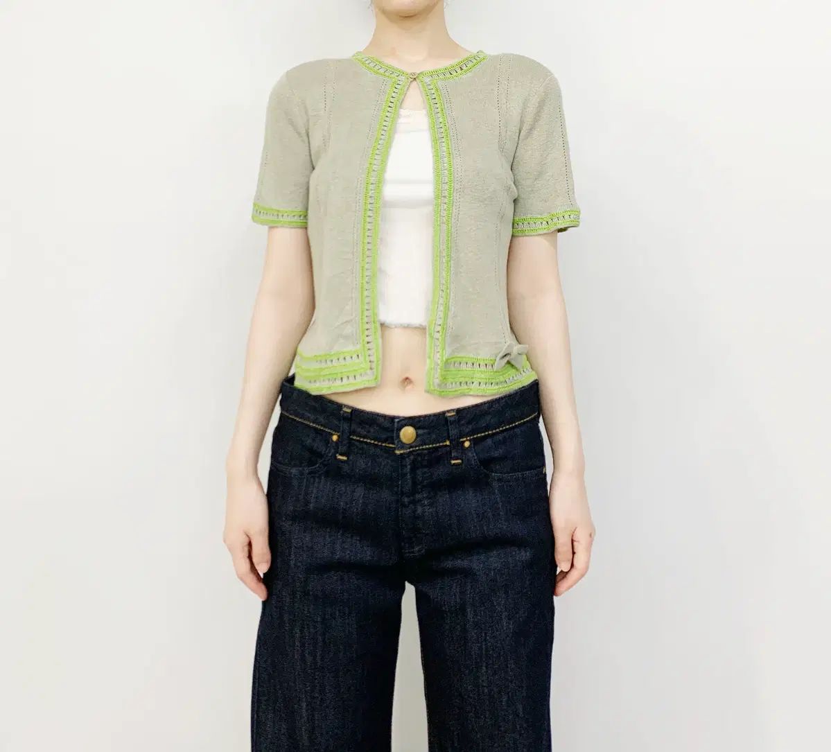 RENA LANGE made in italy 半袖 カーディガン