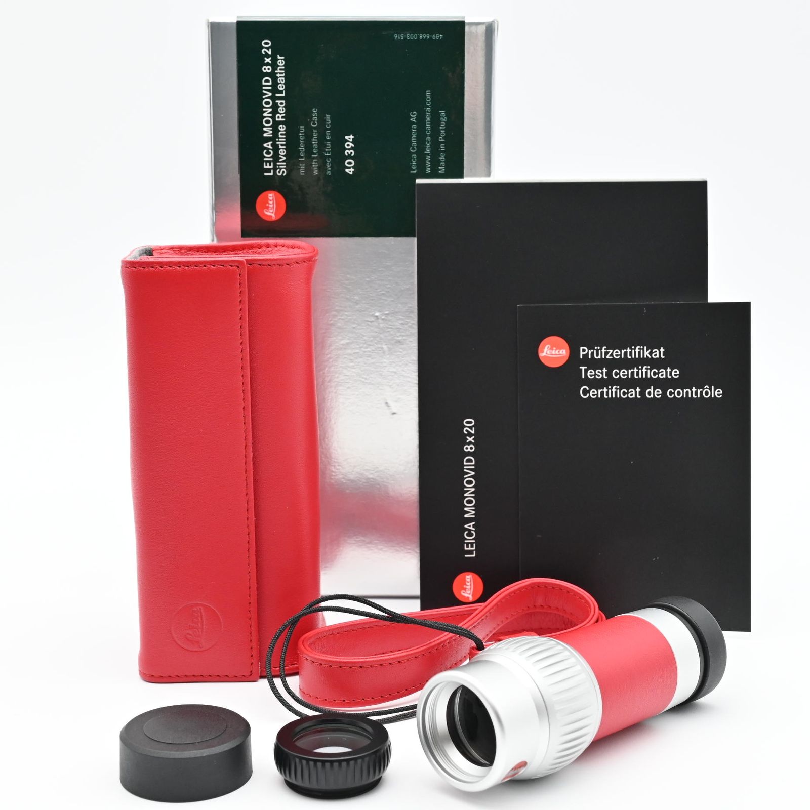 Leica Monovid 8x20 Silverline Red Leather 40394 モノビット
