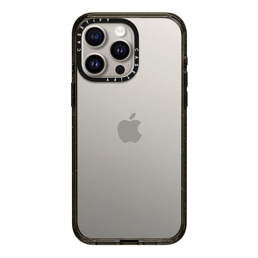 CASETiFY インパクト iPhone 15 Pro Max ケース [薄型軽量/耐衝撃/米軍MIL規格] - クリア ブラック