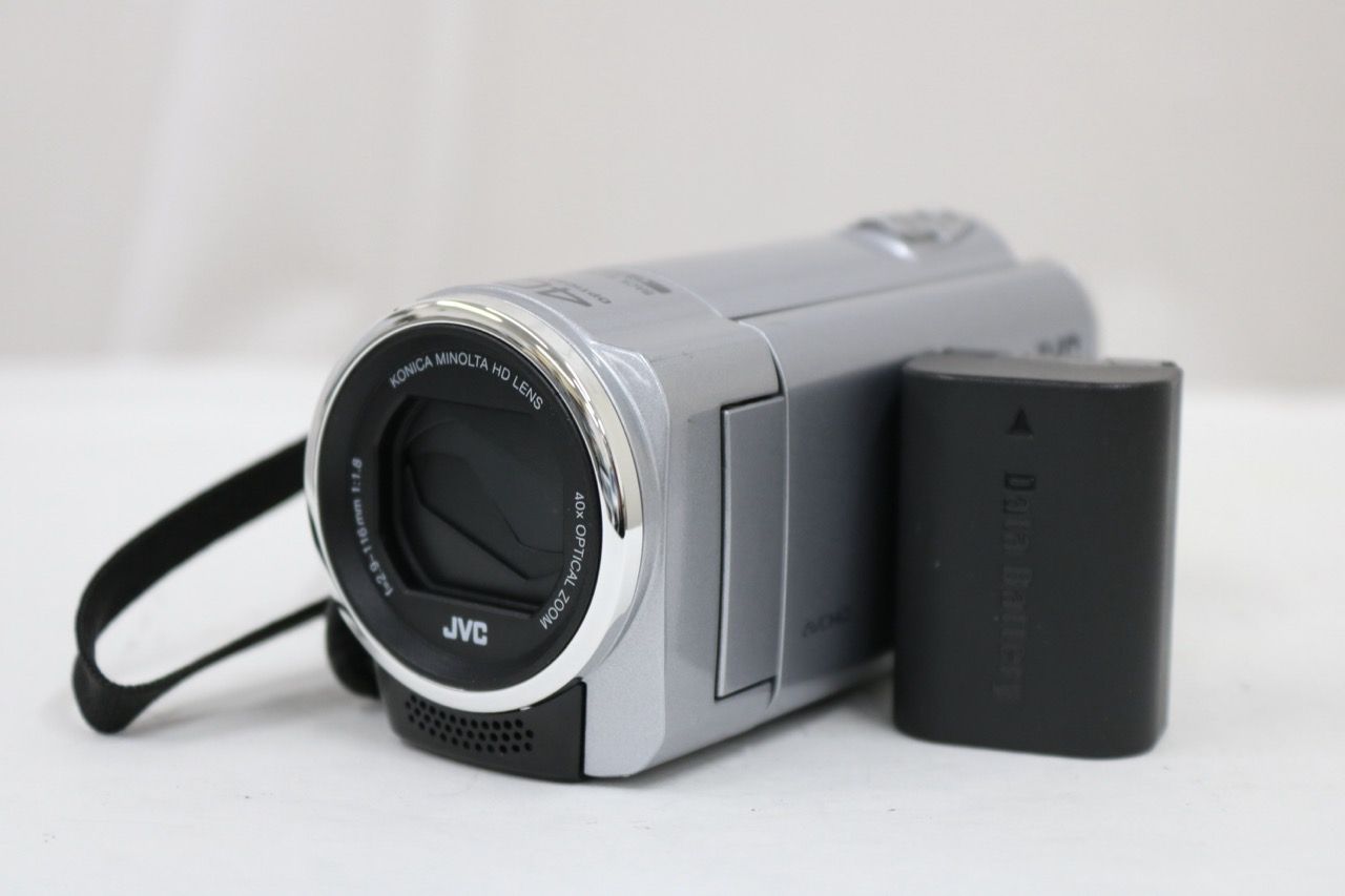 【返品保証】 JVC GZ-E140-S 40x バッテリー付き ビデオカメラ e13683