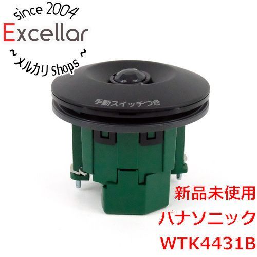 [bn:6] Panasonic　軒下天井取付 熱線センサ付自動スイッチ(親器・蛍白両用・お出迎え点灯形) WTK4431B　ブラック