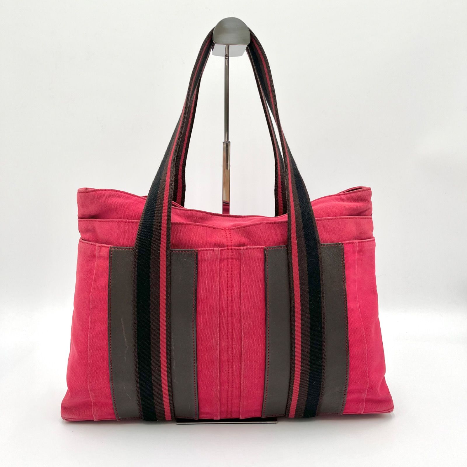 HERMES エルメス トロカホリゾンタルMM トートバッグ レッド