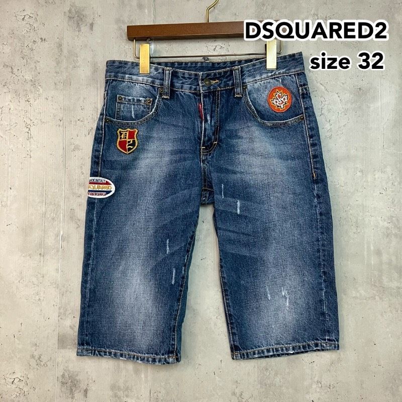 DSQUARED2 ディースクエアード 32 パッチ ワッペン デニム ショート