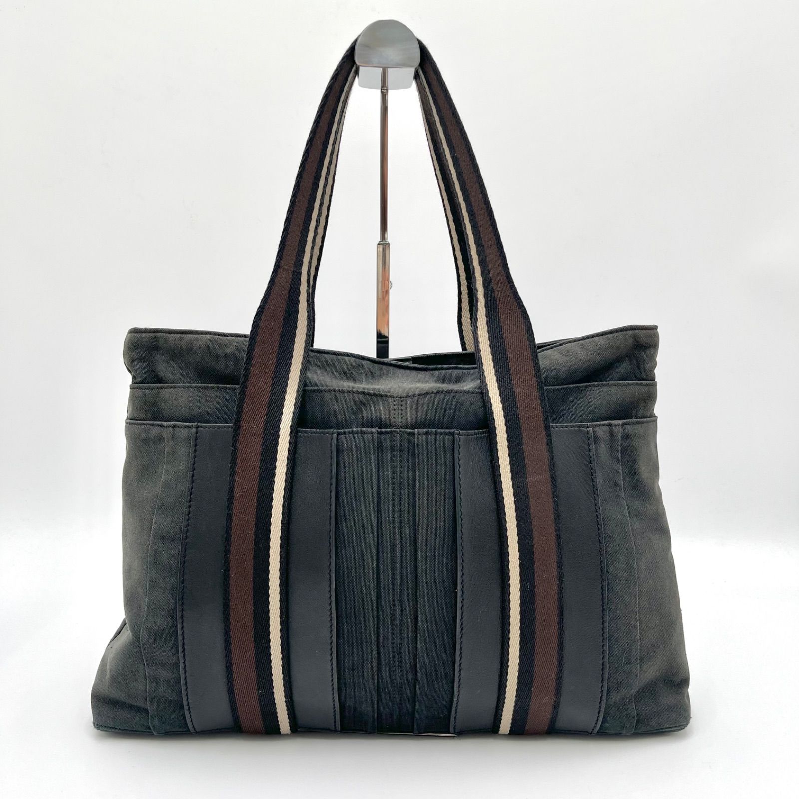 HERMES エルメス トロカホリゾンタルMM トートバッグ ブラック