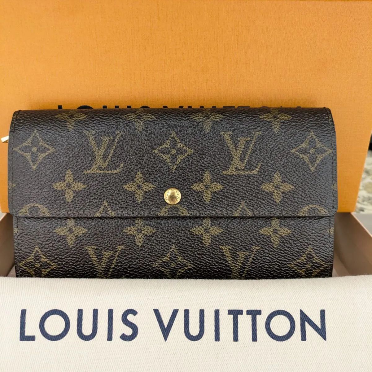 【美品】ルイヴィトン LOUIS VUITTON 二つ折り財布　モノグラム　長財布　ヴィンテージ