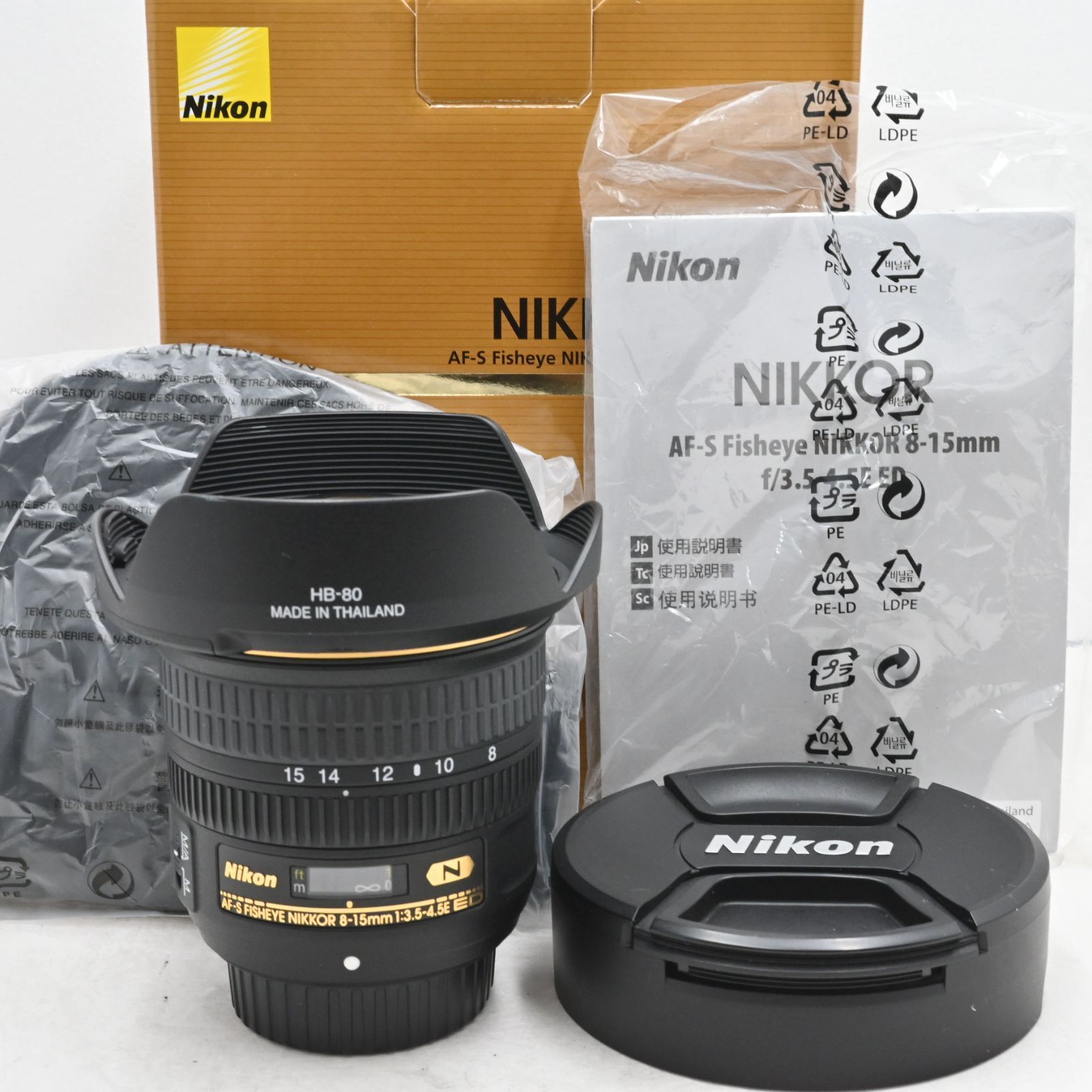 ほぼ新品★Nikon フィッシュアイズームレンズ AF-S Fisheye NIKKOR 8-15mm f/3.5-4.5E ED