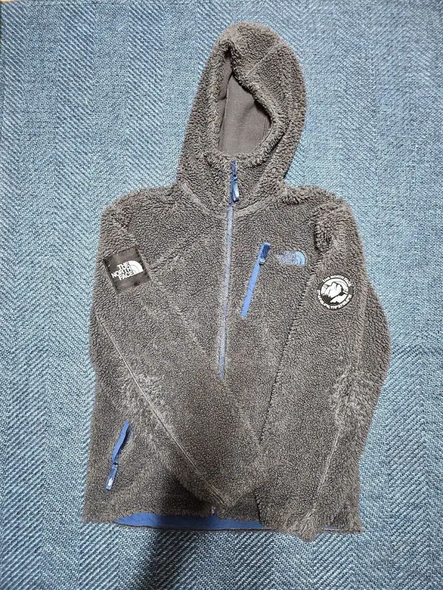 THE NORTH FACE ザノースフェイス メンズフリース フード ジップアップ グレー