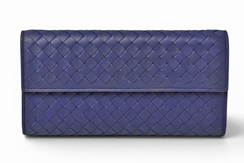 ボッテガヴェネタ 財布 BOTTEGA VENETA 長財布/コンチネンタルウォレット ダークパープル 150509【中古】