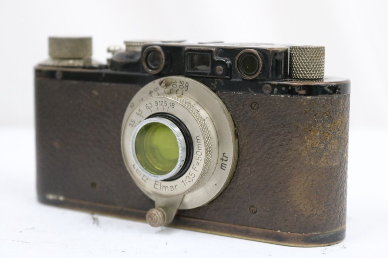 【訳あり品】 ライカ Leica II + Elmar 50mm F3.5 ニッケル ノブ裏6 レンジファインダー カメラ e13713