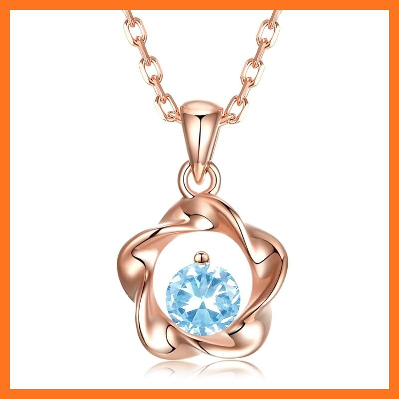 【新品】 [JUDYの秘密] 選べる誕生石 フラワー ネックレス レディースネックレス 18Kゴールド シルバー925アクセサリー（11月）