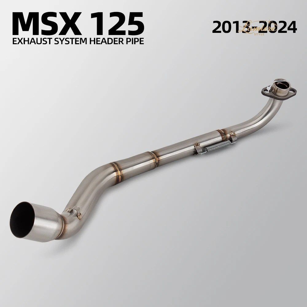 GROM エキゾーストマニホールド ホンダ MSX125/GROM 2013-2026 オートバイ用エキゾーストパイプキット ミニバイク 51mm ヘッダーチューブラ