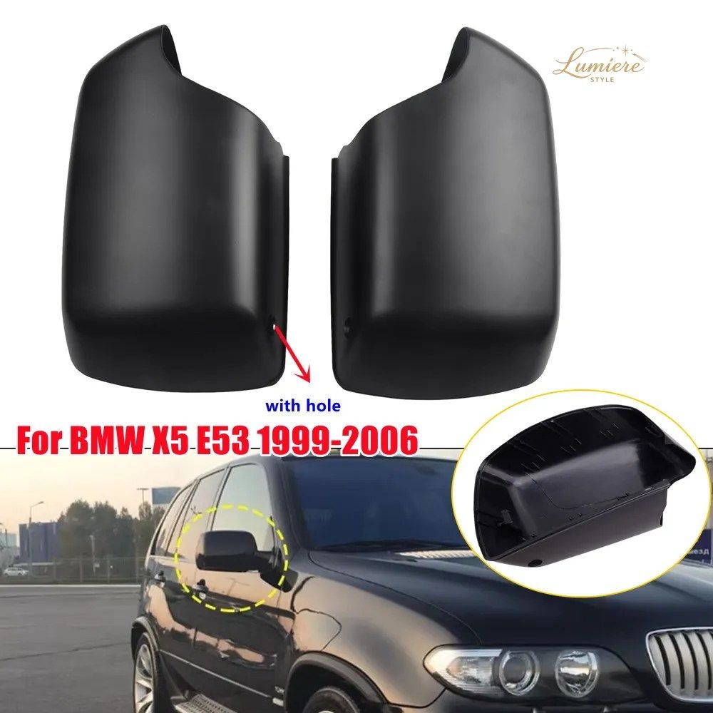 BMW X5シリーズ E53 1999-2006 プライマーミラーキャップ サイドミラーカバー エクステリアウィングトリム 車