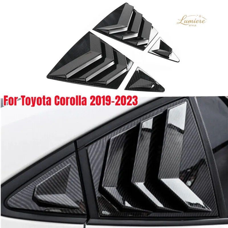 トヨタ カローラ セダン 2019-2023 車のリアウィンドウ クォーター ルーバー シャッター カバー サイド ベント トリム スクープ ABS エクス