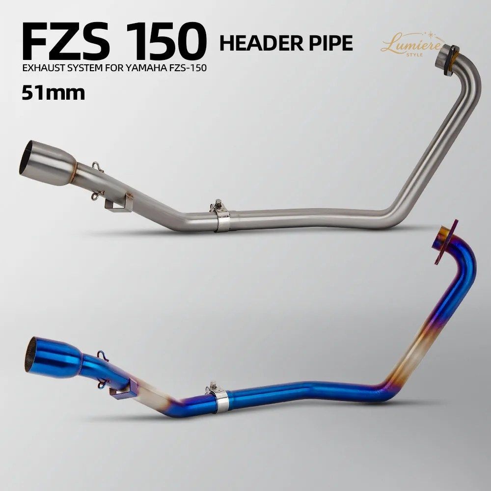 FZ150 エキゾーストマニホールド ヤマハ FZS150 FZ 150 S150 オートバイ用エキゾーストパイプキット ストリートバイク 51mm ヘッダーチュー