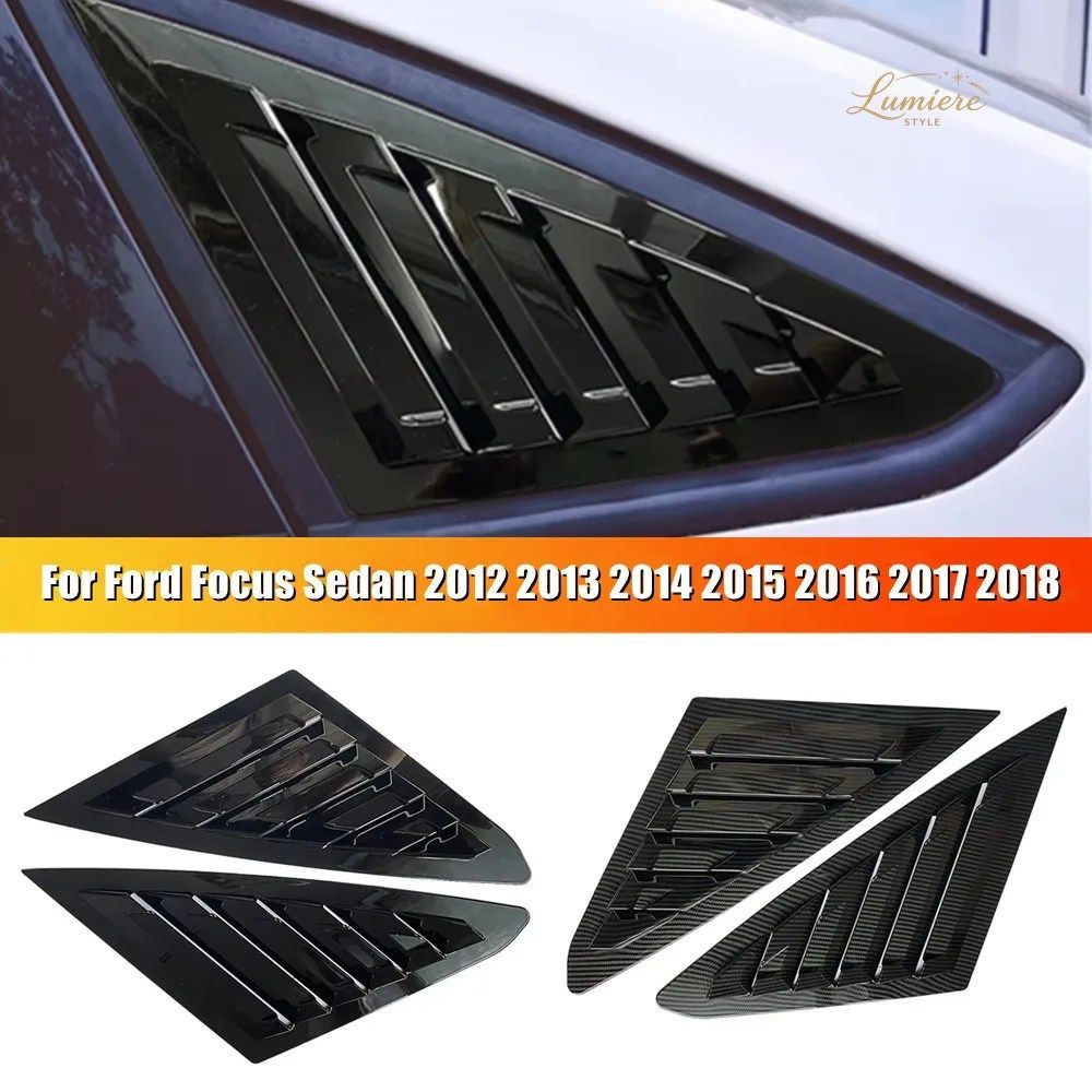 フォード フォーカス セダン 2012 - 18 車用リアウィンドウルーバーシャ??ッターカバーサイドベントトリムフロントガラスカバー