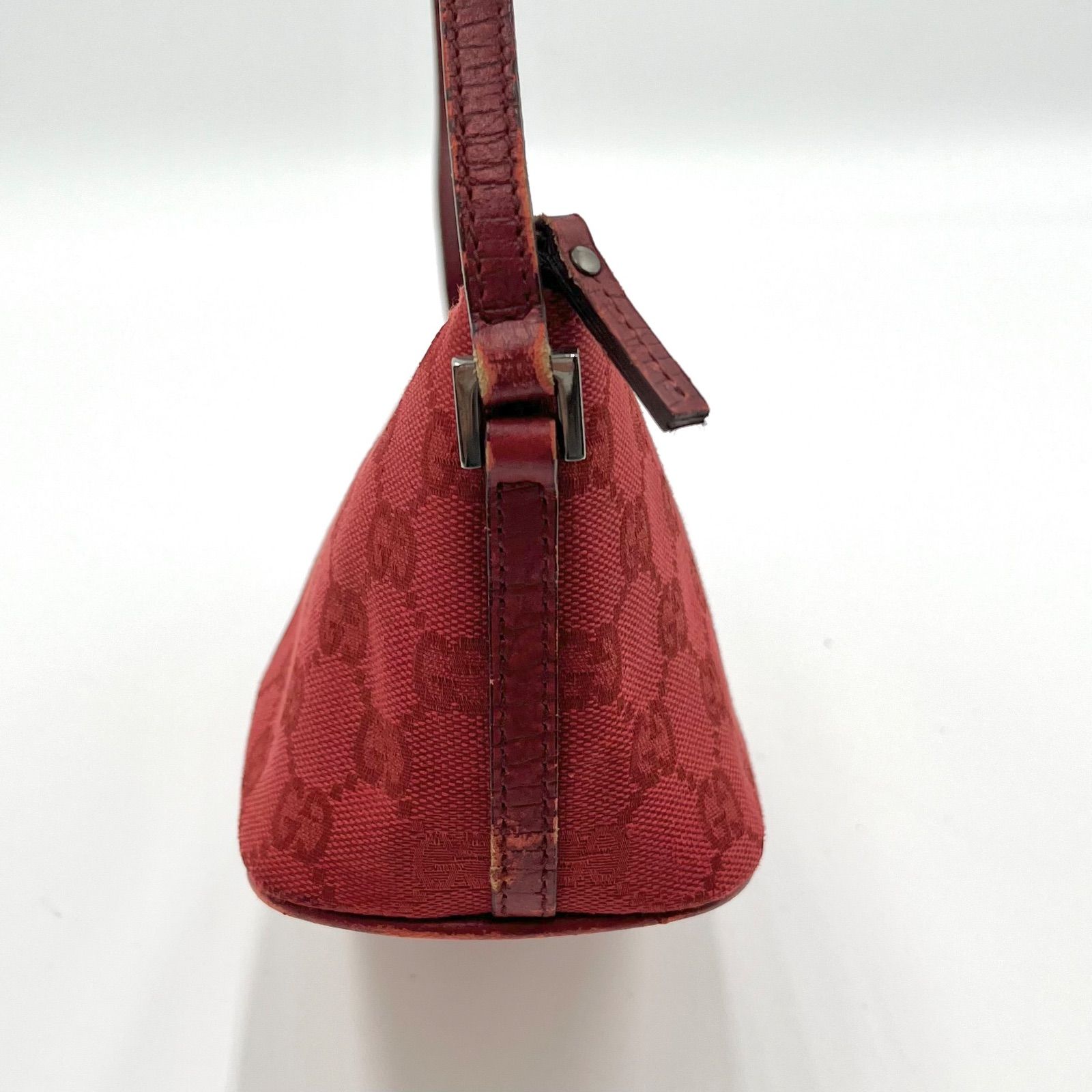 美品◎GUCCI グッチ GGキャンバス ゴールド金具 アクセサリーポーチ
