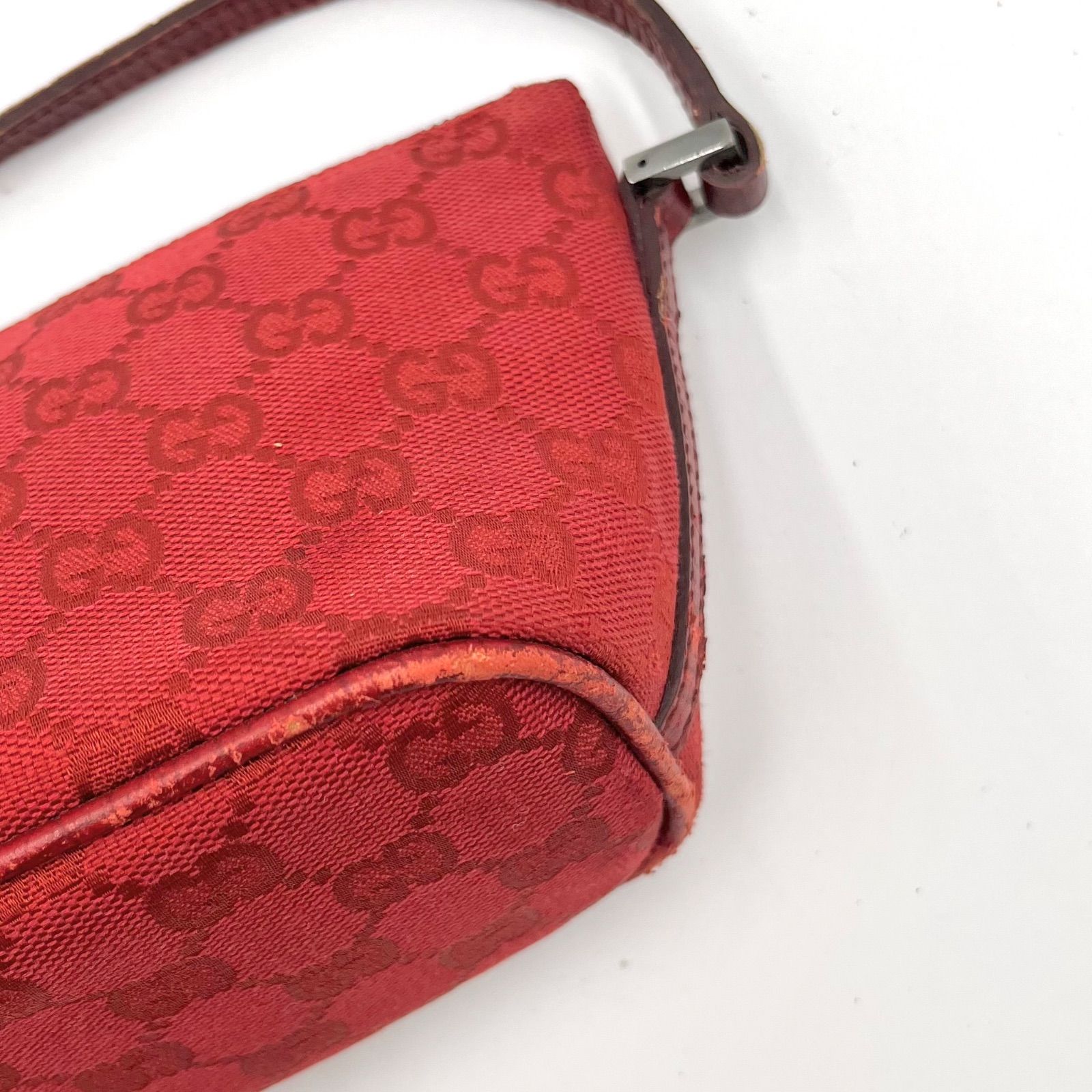 美品◎GUCCI グッチ GGキャンバス ゴールド金具 アクセサリーポーチ
