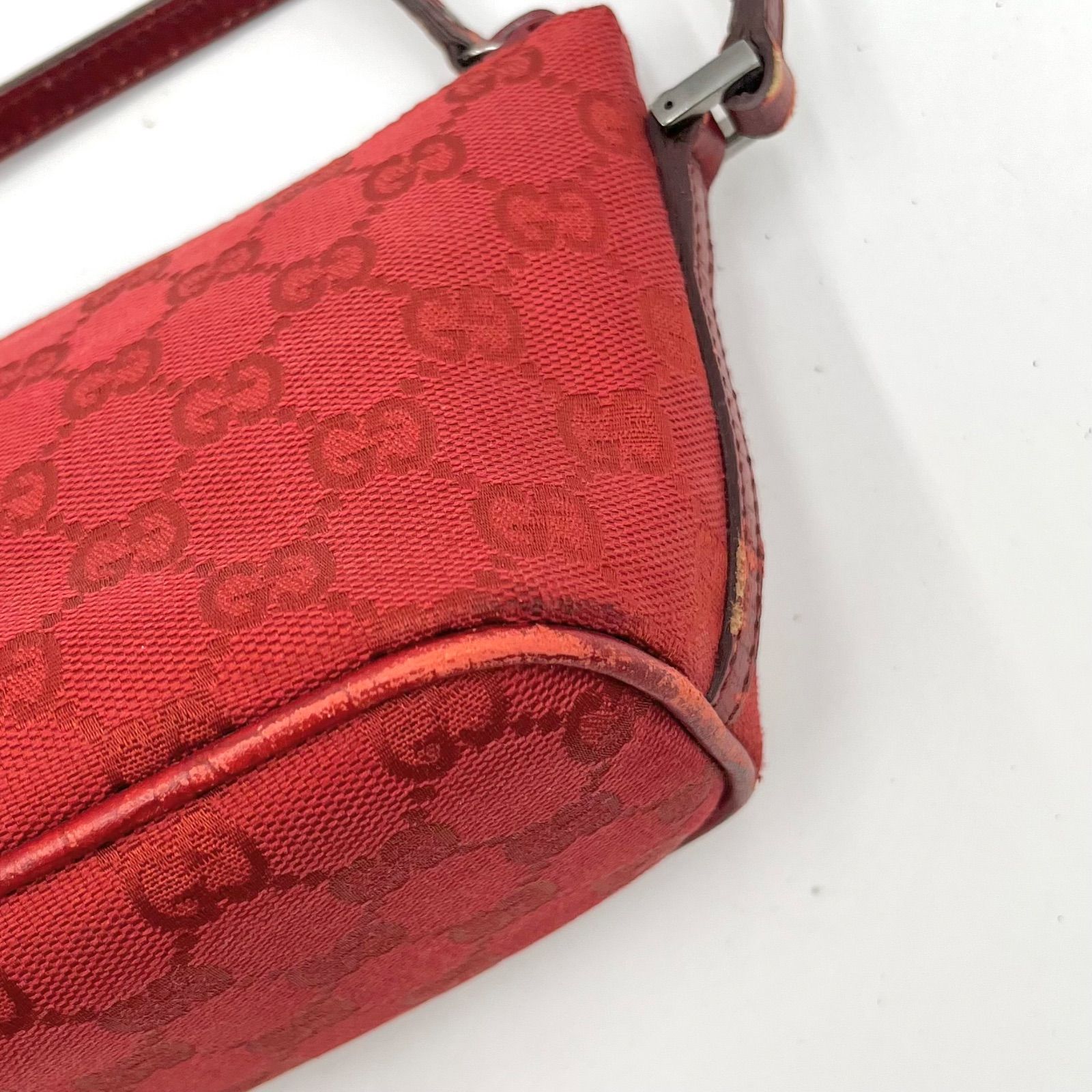 美品◎GUCCI グッチ GGキャンバス ゴールド金具 アクセサリーポーチ