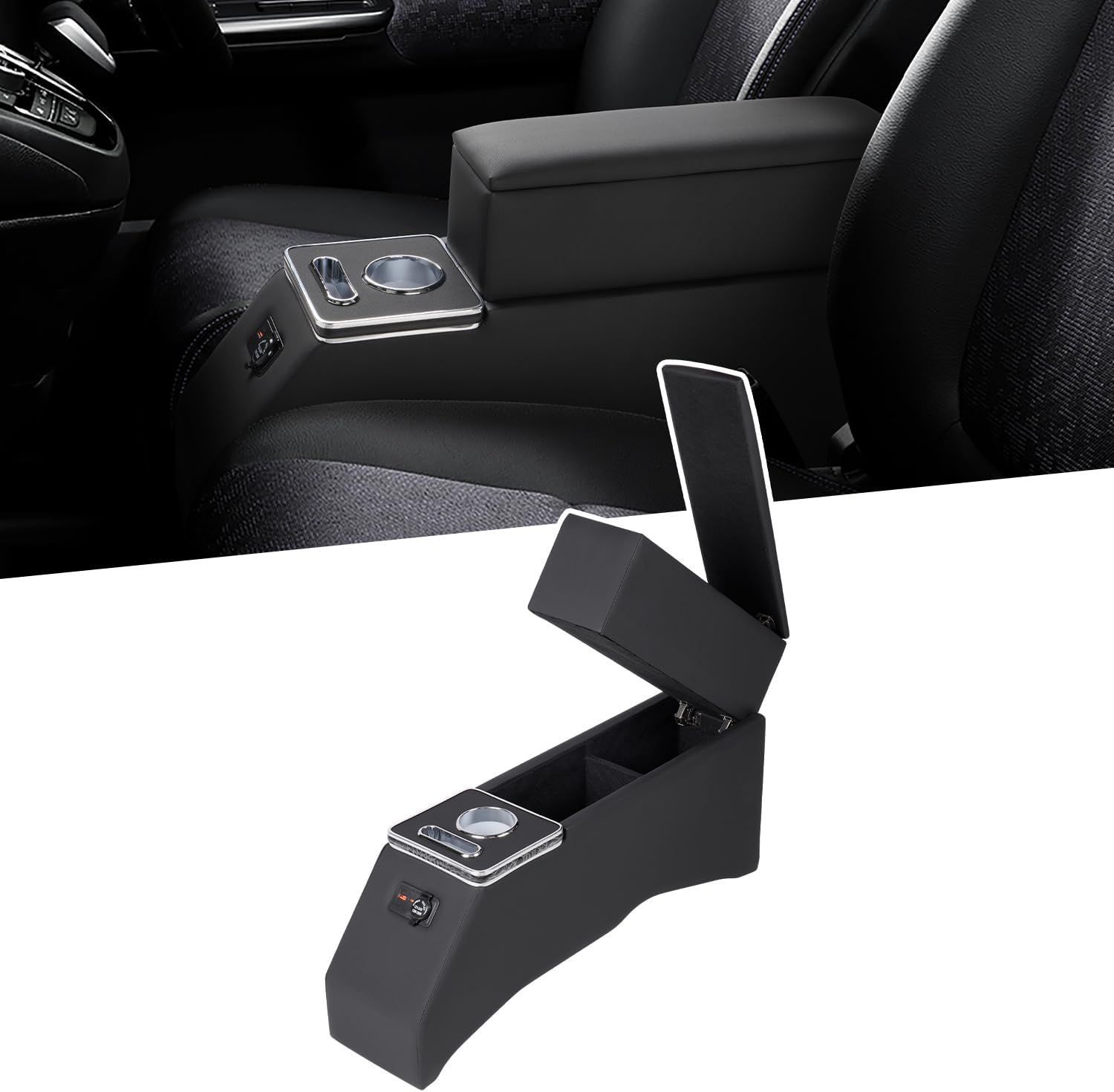 ホンダ 新型フリード GT型 e:HEVに専用 コンソールボックス アームレスト 肘置き 急速充電 USBポート スマホ置き ドリンクホルダー 分段構造 大容量収納