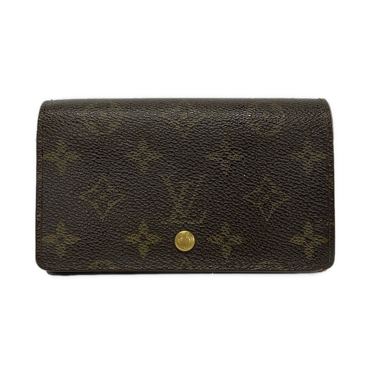 LOUIS VUITTON(ルイヴィトン) 2つ折り財布 モノグラム ポルト モネ・ビエ トレゾール M61730 ダークブラウン 二つ折り財布