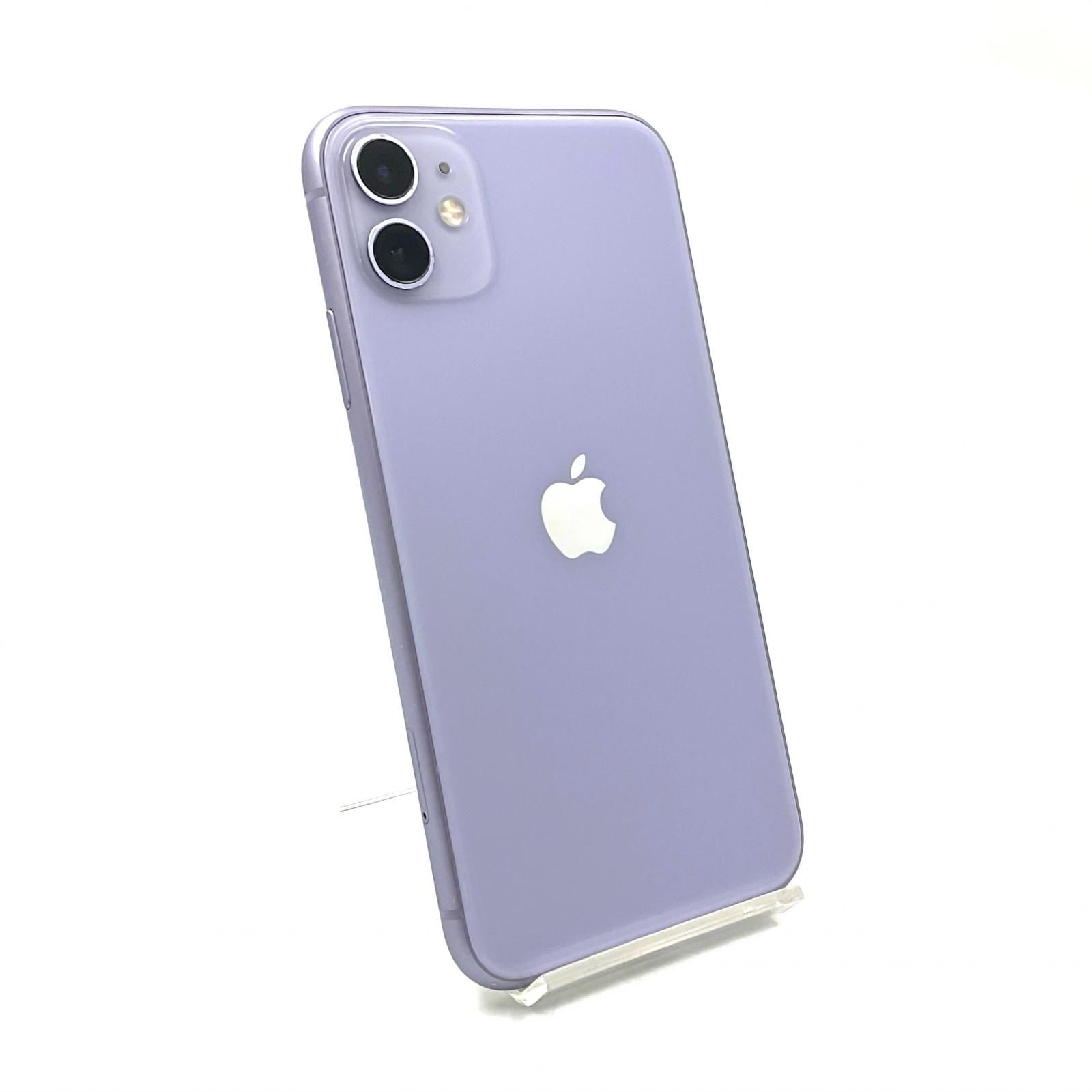 【全額返金保証】【最速発送】 iPhone 11 64GB パープル Softbank SIMフリー 白ロム 動作確認済 79%