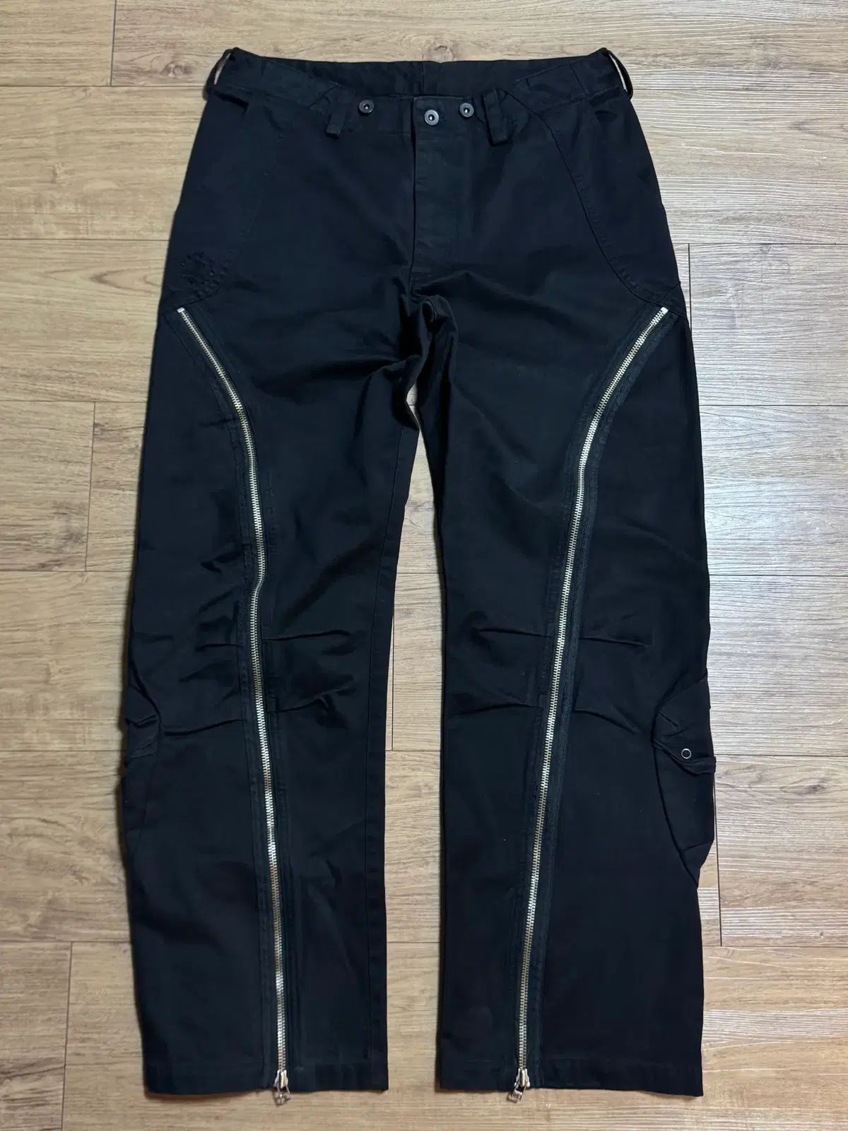 (XL)コストパーキロ カーブジップ カーゴ パンツ ブラック