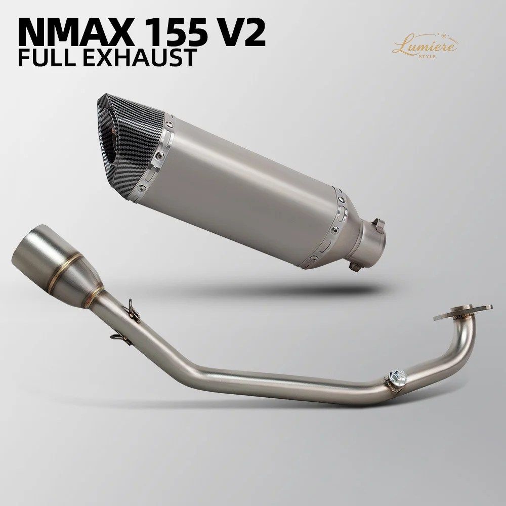 NMAX エキゾーストシステム ヤマハ /155 2021-2024 TRICITY 125/155 2023-2025 オートバイ用エキゾーストキット マニホールド 370mm マフラ