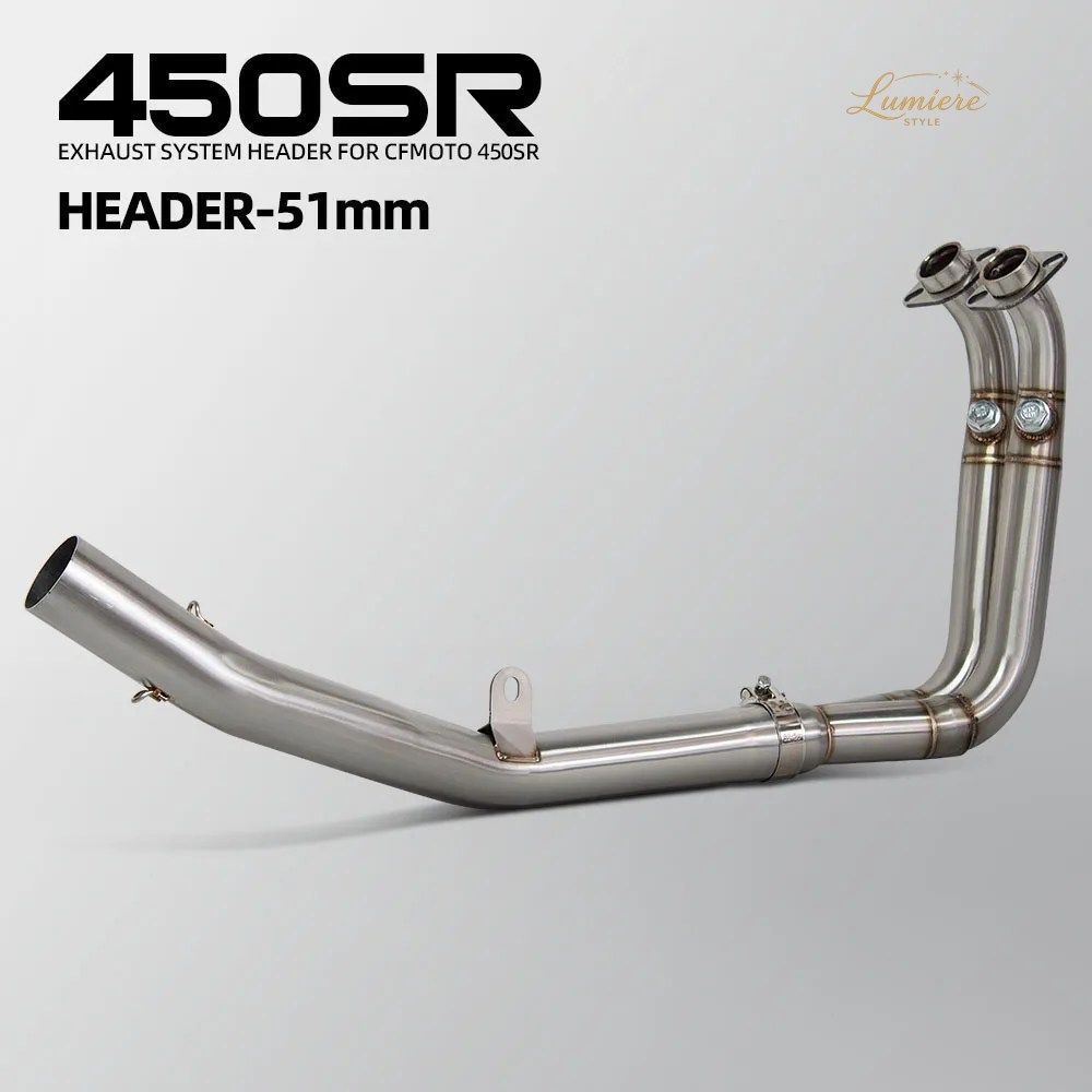 450SR エキゾーストマニホールド 450NK 450SS 450 SR/NK/SS 2022-2026 オートバイ用エキゾーストパイプ スポーツレーシング 51mm ヘッダー