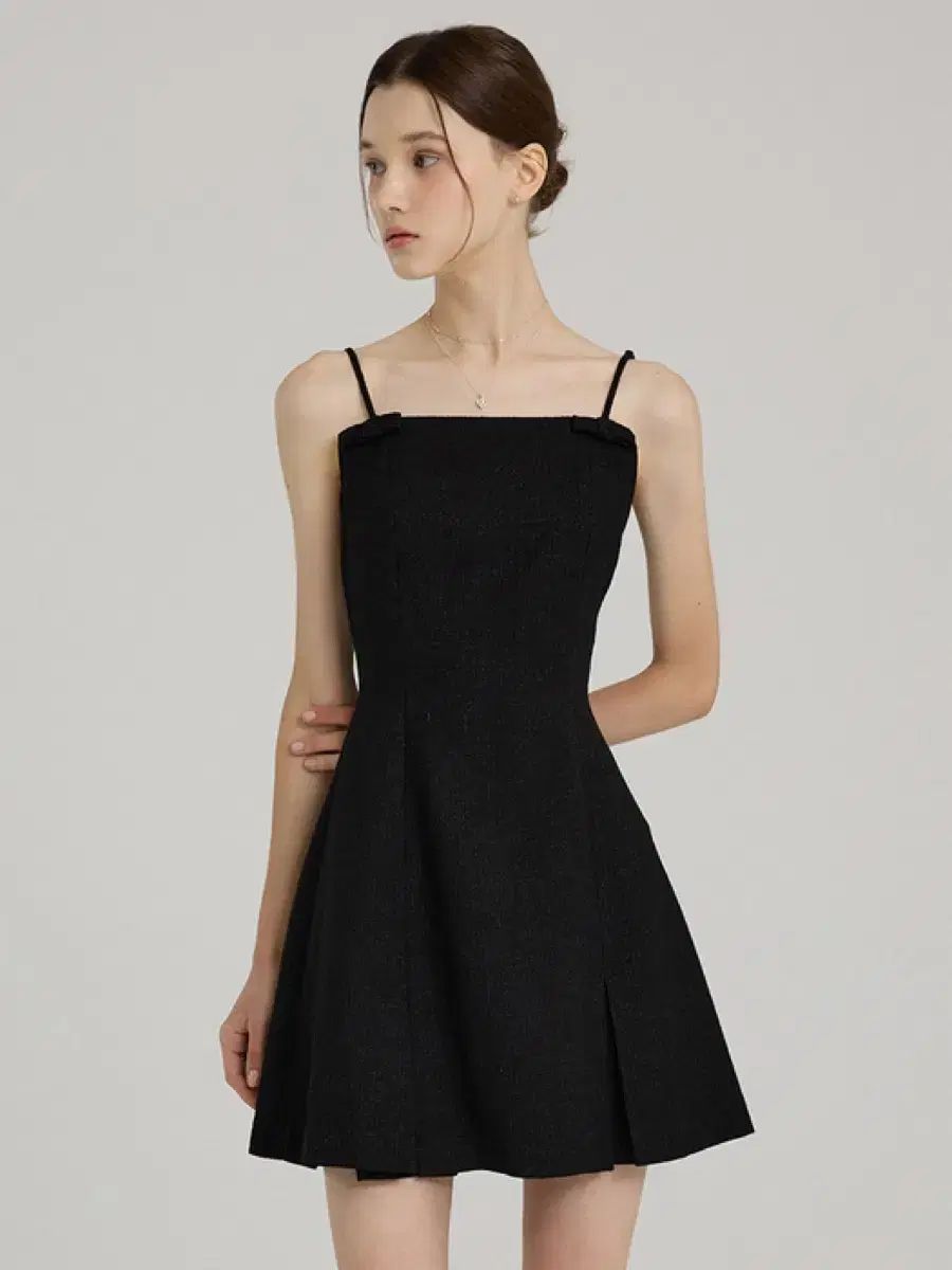 実物画像あり FLOWOOM フローム tweed petit ribbon dress