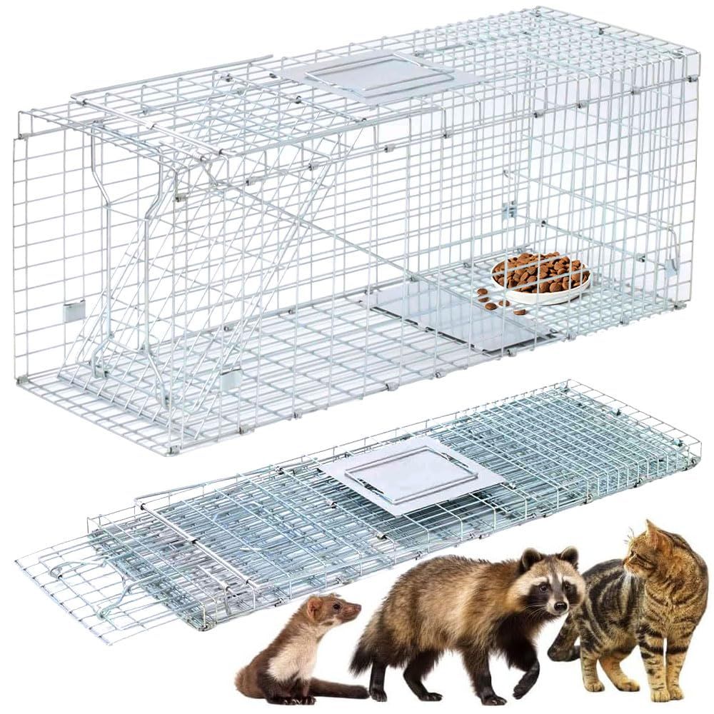 猫 捕獲器 安全 踏み板式 【S/M/L/LL】野良猫 迷子猫 アライグマ 害獣 ハクビシン アニマルトラップ 簡単組立 設置 家庭菜園 農業作物 保護 捕獲 日本メーカー 日本語説明書付き iimono117 (L79×28×33cm)mt 48ea864c