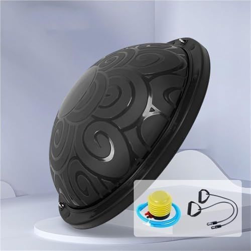 バランスボール 半円 2WAYトレーニングボール 体幹強化 筋トレ エクササイズ ピラティス ヨガ 空気入れ＆チューブ付き 耐荷重150kg ジム 自宅トレーニング 男女兼用 直径46cmmt 3a638877