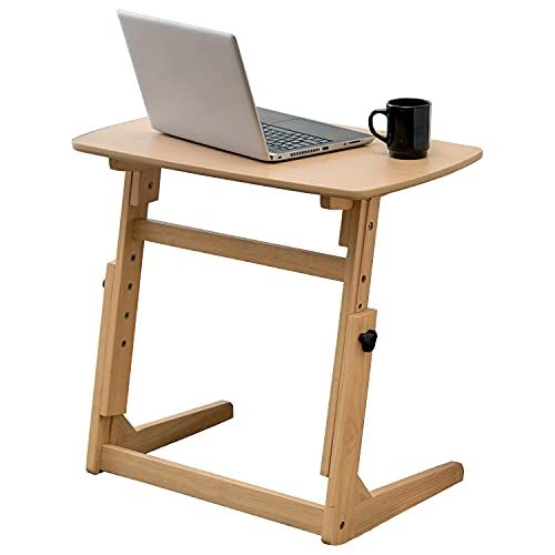萩原(Hagihara) サイドテーブル ソファテーブル パソコンテーブル PCデスク 【4段階高さ調節】 勉強 在宅勤務 テレワーク 横揺れ軽減 幅65 ナチュラル VT-7973NAmt b1e89fba