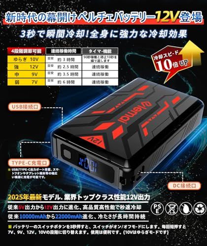 ペルチェベスト【2026夏新登場＆ペルチェ素子冷却技術】冷却ベスト(M