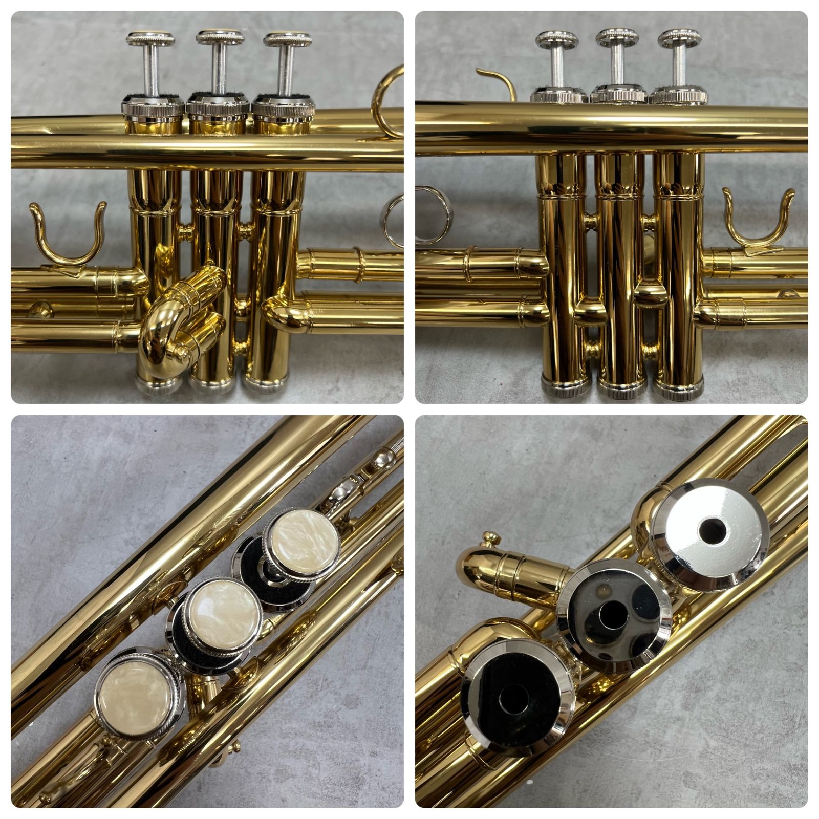 トランペット 本体 BOKOZFIN ゴールド 美品 BOKOZFIN B♭トランペット 管楽器 マウスピース 7C セミハード