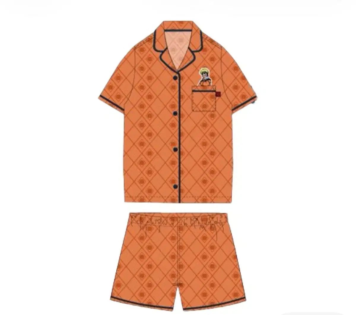L SPAO NARUTO -ナルト- 半袖 パジャマ オレンジ