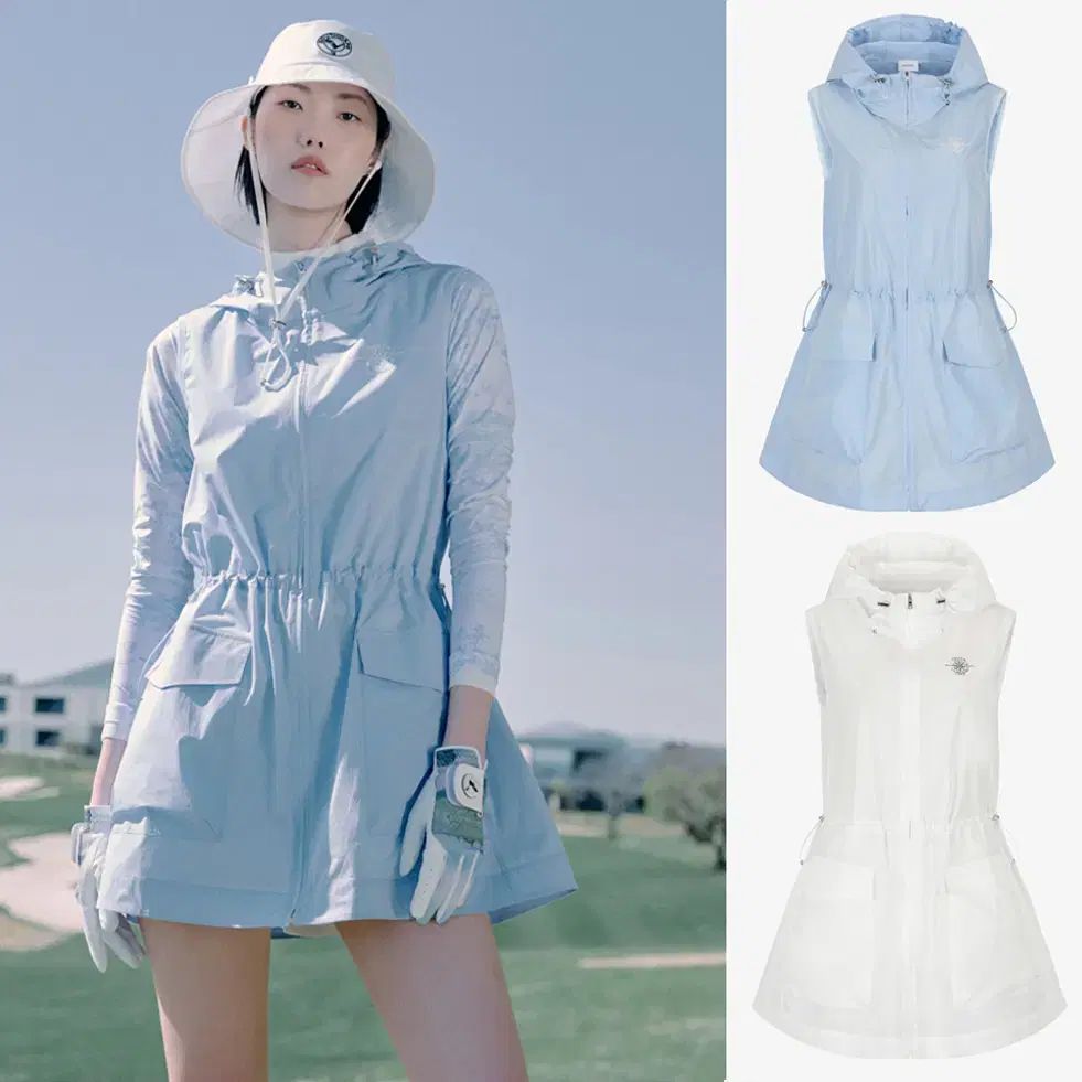 レディースゴルフウェア SOUTH CAPE ジッパー フーディー ノースリーブ レディースゴルフウェア