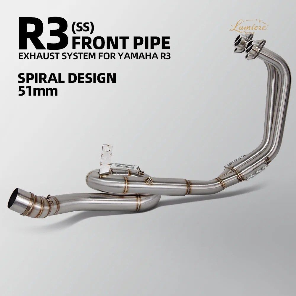 MT03 エキゾーストヘッダーチューブ ヤマハ YZF-R3/R25 MT25 MT-03/25 2015-2024 オートバイ用エキゾーストパイプキット ストリートバイク