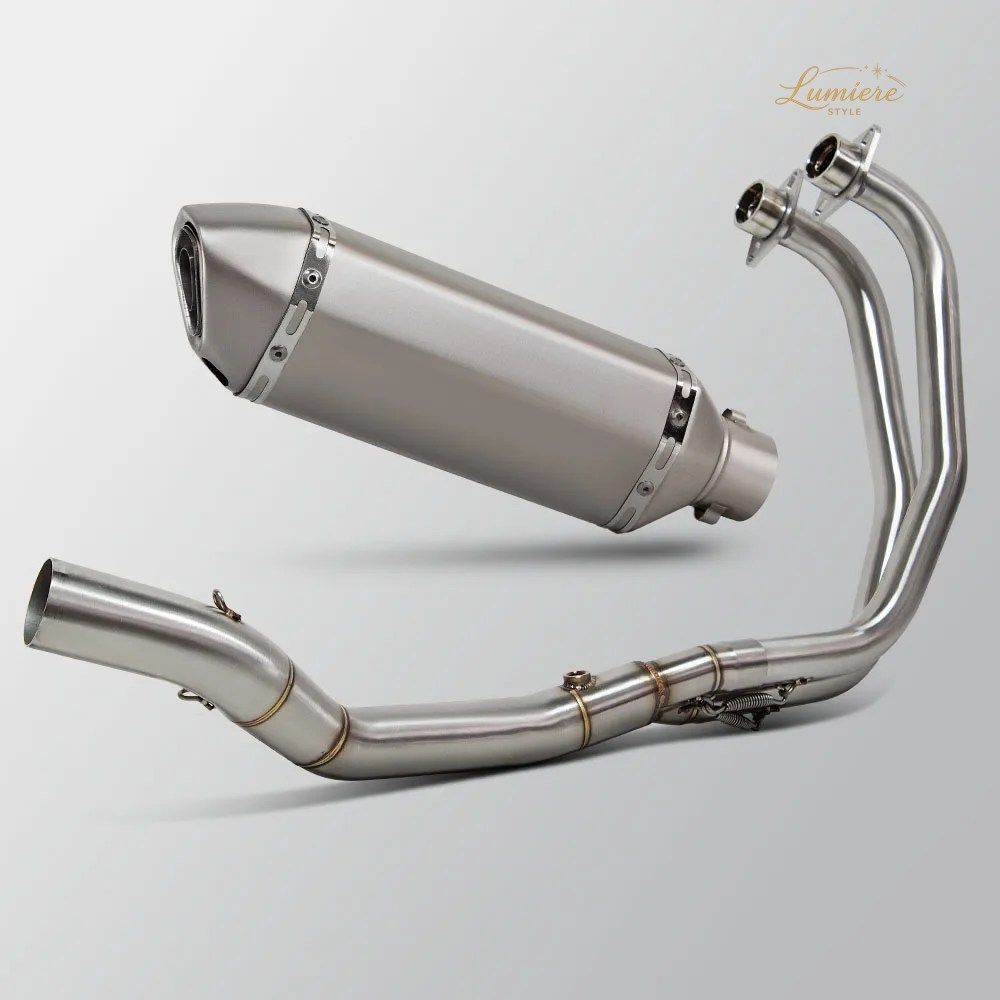 R3エキゾーストシステム ヤマハ YZF-R3/R25 MT03 MT25 MT-03/25 2015-2026 オートバイ用エキゾーストパイプキット ヘッダーチューブ 370mm