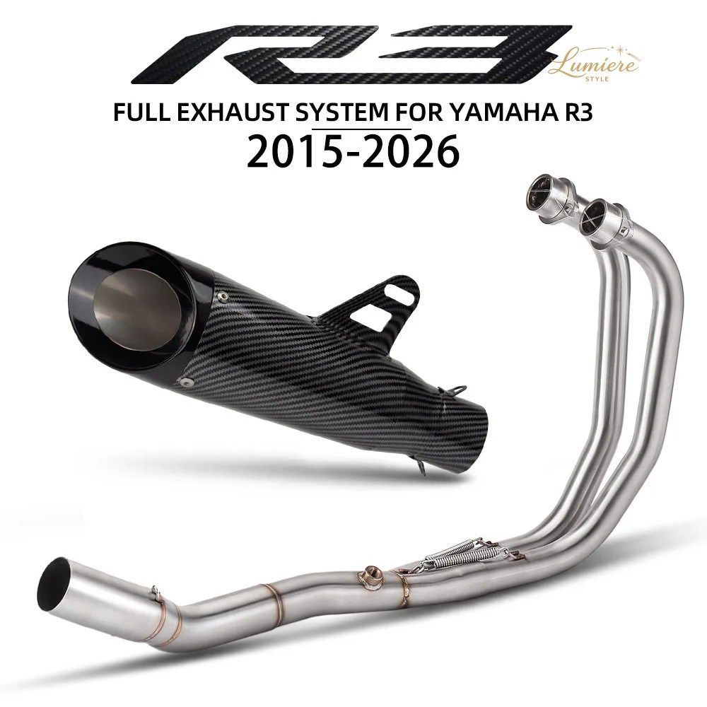R3エキゾーストシステム ヤマハ YZF-R25/R3 MT25 MT03 2015-2026 オートバイ用エキゾーストパイプ レーシングヘッダー チューブ プロジェク