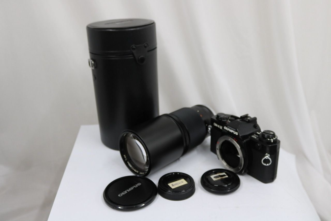 【返品保証】 オリンパス Olympus OM-4 Ti ZUIKO AUTO-T 300mm F4.5 ボディレンズセット e13832