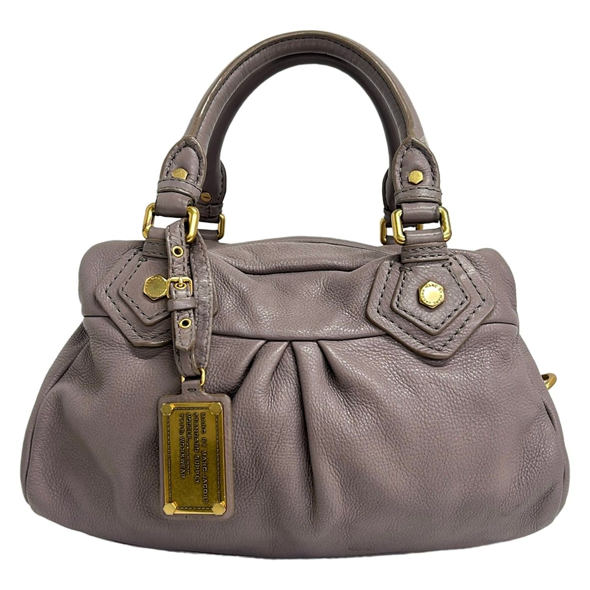 MARC BY MARC JACOBS(マークバイマークジェイコブス) ハンドバッグ クラシックQベイビーグルービー M3122048 グレージュ レザー