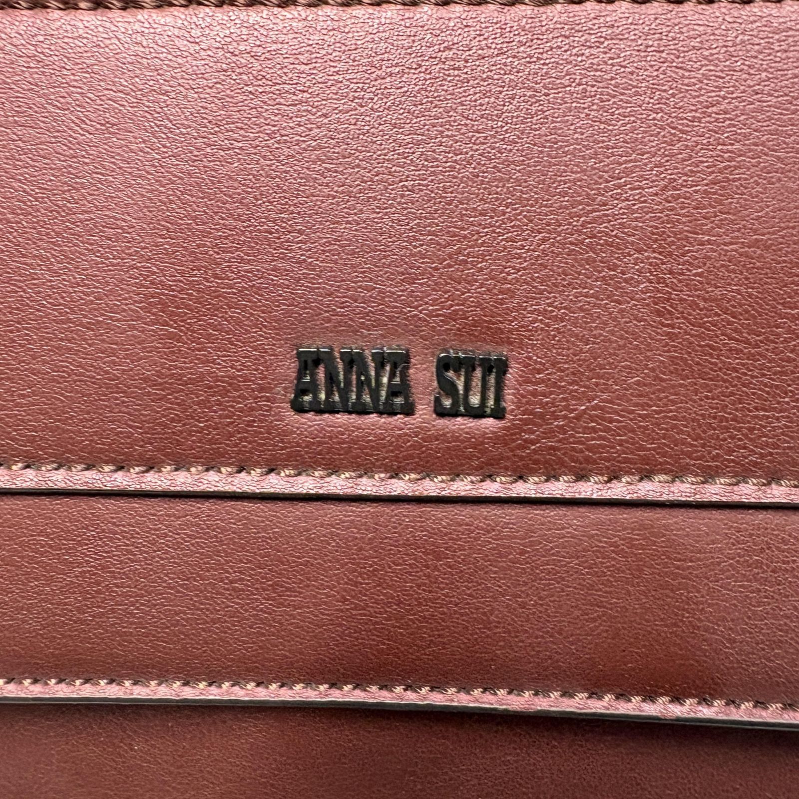 ANNA SUI（アナスイ）バタフライモチーフ フラップポケット レザー
