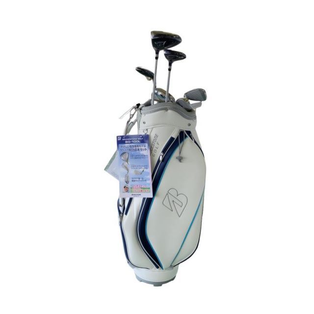 【中古】 ブリヂストン BRIDGESTONE BG-100L 8S レディース(CB付) ネイビー クラブセット CS BG-100Li (フレックスL) レディース 女性用 右利き 右用 Nランク ゴルフクラブ