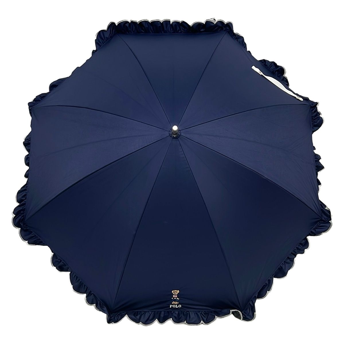 POLObyRalphLauren(ポロラルフローレン) 傘美品 - ネイビー 晴雨兼用傘/ポロベア/フリル