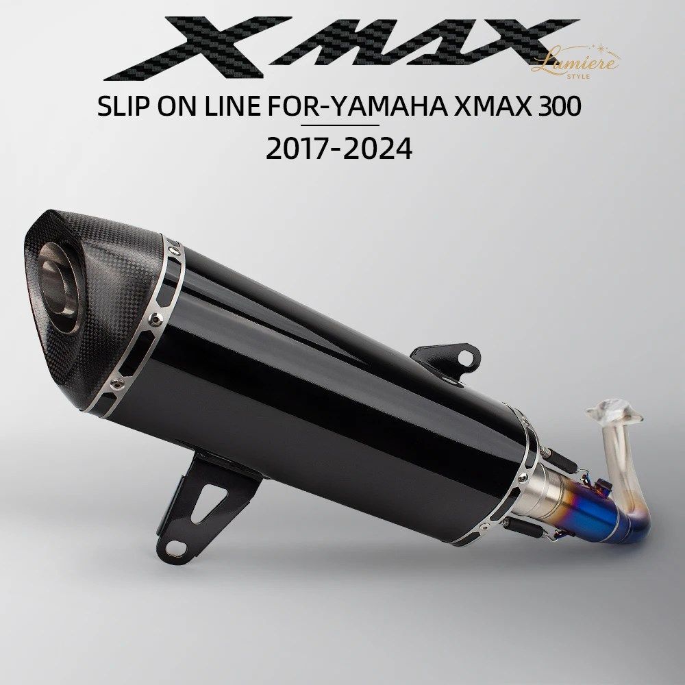XMAX300 エキゾーストシステム ヤマハ XMAX250 2017-2024 モーターサイクル エスケープブルー マニホールドマフラー DBキラー付き