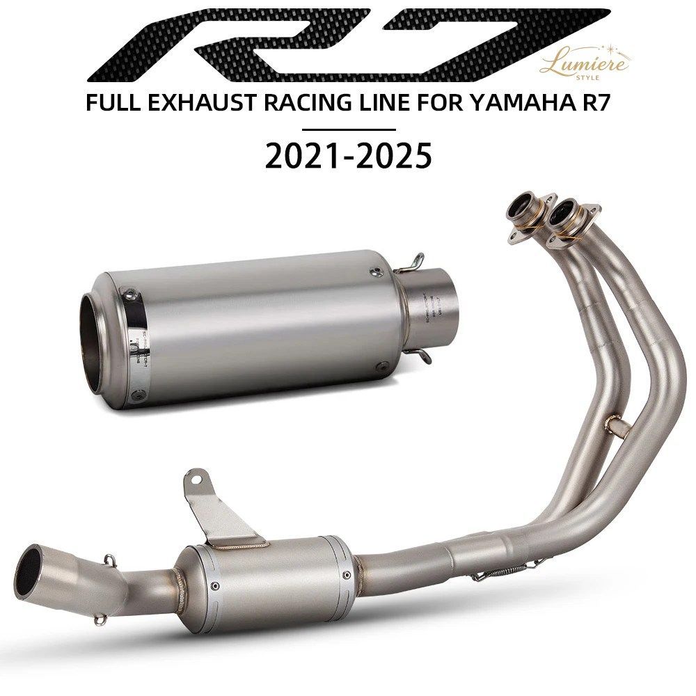 R7エキゾーストシステム ヤマハ YZF-R7 2021-2025 MT07 FZ07 XSR700 2014-2024 オートバイ用エキゾーストキット レーシングマニホールド プ